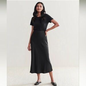 Jenni Kayne Silky Slip Skirt, Black, XS